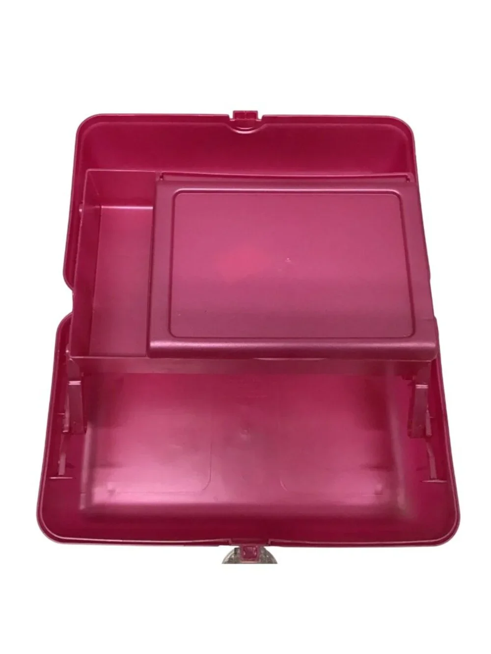 Caboodles Vintage 1990s Pink Makeup Case with Mirror and Tray